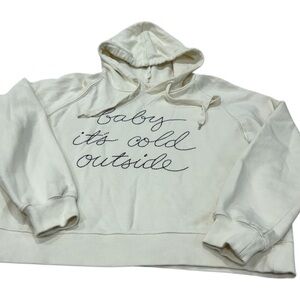 Altar'd State Cream Hoodie with Embroidered Script